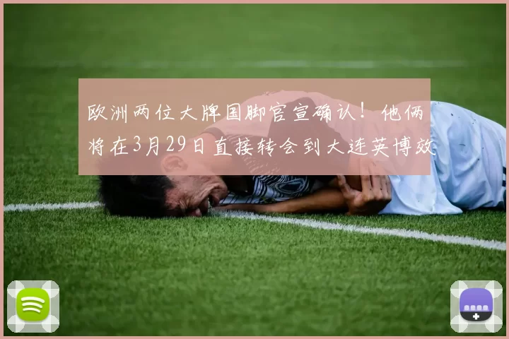 欧洲两位大牌国脚官宣确认！他俩将在3月29日直接转会到大连英博效力，值得期待_斯坦丘_阿利米_中超